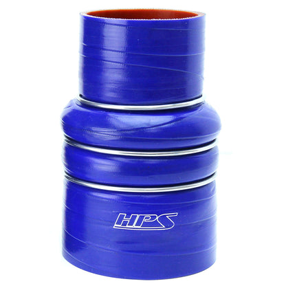 HPS Performance Products HPS 3" - 3-1/2" ID, 6" Length, Silicone Charge Air Cooler CAC Hose Double Hump Reducer Coupler Bellow Cold Side, High Temp 4-ply Reinforced, 76mm - 89mm ID