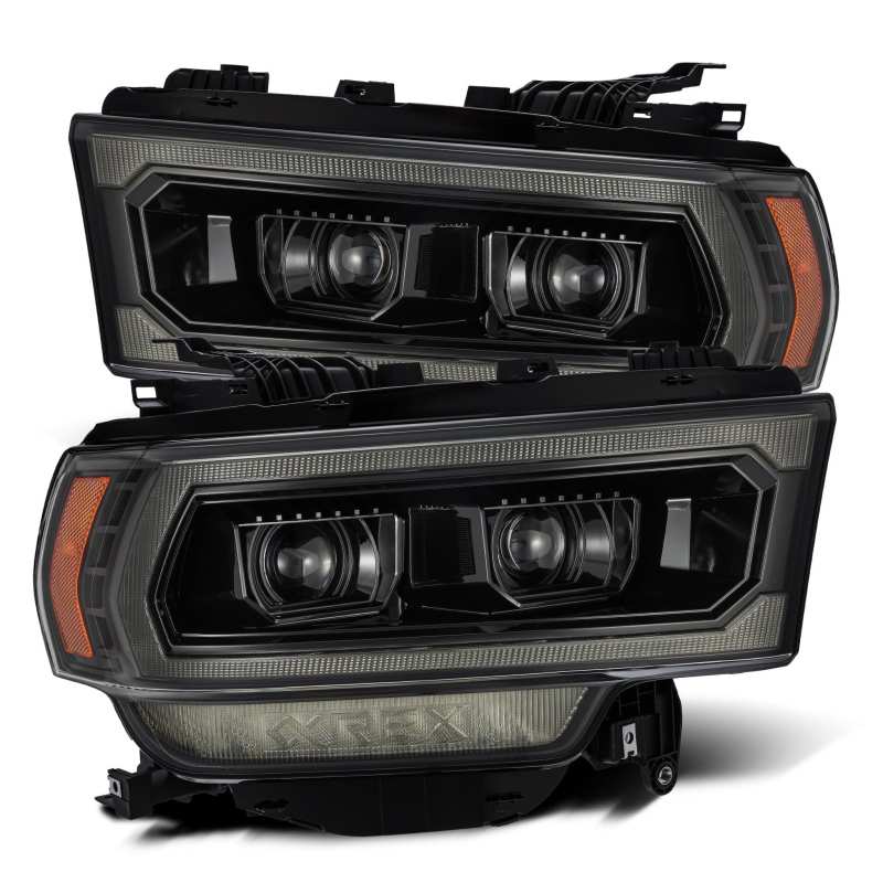 AlphaRex 19-21 Ram 2500 PRO-Series Projector Headlights Plank Style Alpha Black