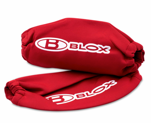 BLOX Racing Neoprene Coilover Covers - Red (Pair) Bxap-00033-RD
