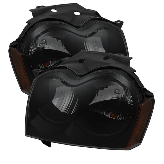 SPYDER Xtune Jeep Grand Cherokee 05-07 Crystal Headlights Black Smoked HD-JH-JGC05-AM-BSM 9033780