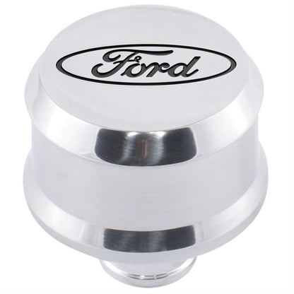 Ford Valve Cover Breather w/ Slant Edge Alm Polished FRD302-438