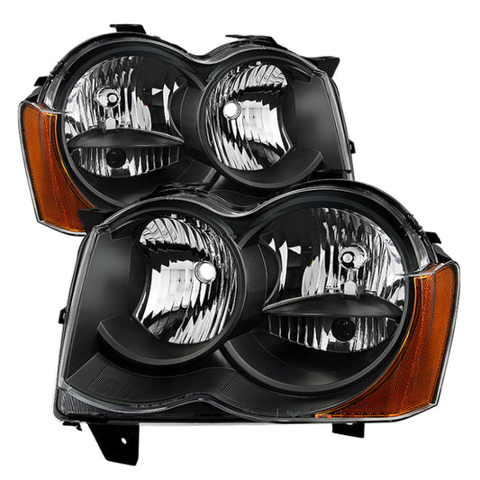 SPYDER Xtune Jeep Grand Cherokee 08-10 Halogen Model OnlyOEM Style Headlights Black HD-JH-JGC08-AM-BK 9034510