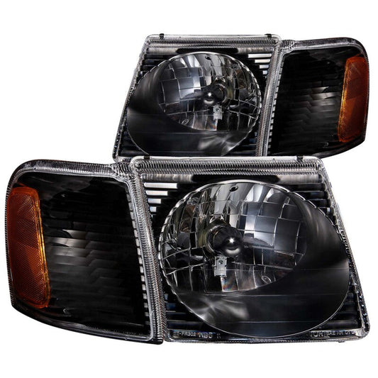 Anzo 2001-2005 Ford Explorer Crystal Headlights Black