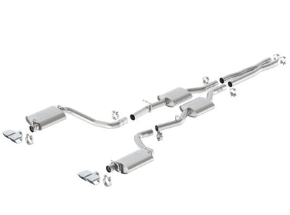 Borla 15-16 Dodge Challenger R/T 5.7L Dual Rectangle Angle Cut Dual Split Rear Exit ATAK Exhaust 140628