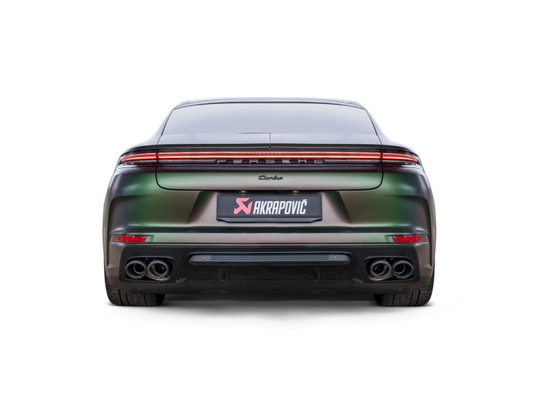 Akrapovic 2024+ Porsche Panamera Slip-On Line (Titanium) w/ Carbon Tips: Requires V6 or V8 fit kit S-PO/T/5H