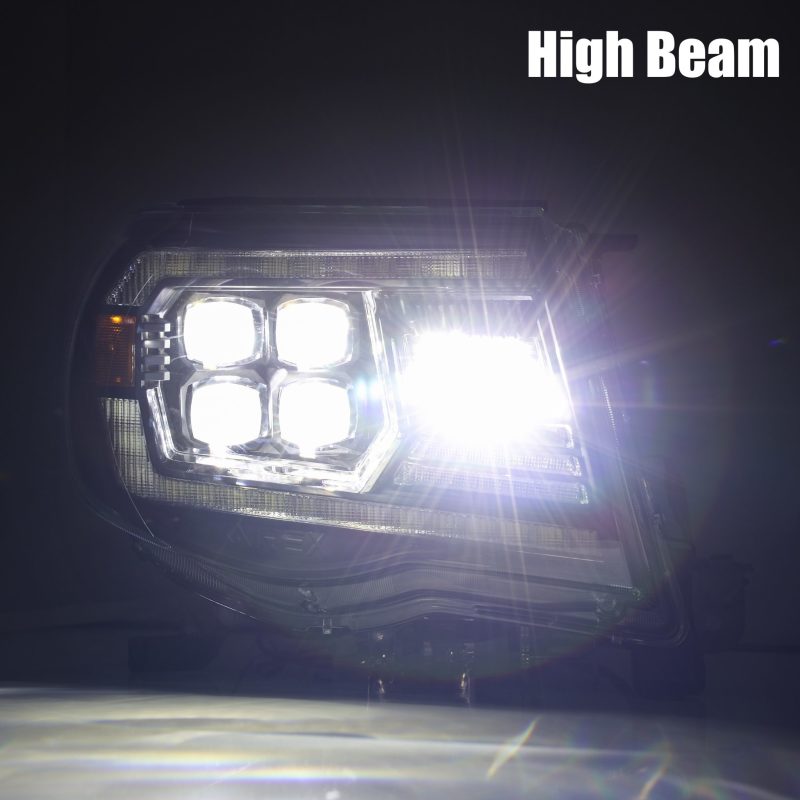 AlphaRex 05-11 Toyota Tacoma NOVA LED Projector Headlights Plank Style Chrome