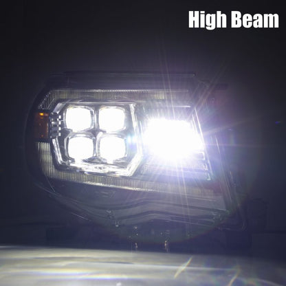 AlphaRex 05-11 Toyota Tacoma NOVA LED Projector Headlights Plank Style Chrome