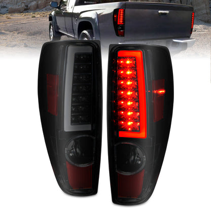 ANZO 2004-2012 Chevrolet Colorado/ GMC Canyon LED Tail Lights w/ Light Bar Black Housing