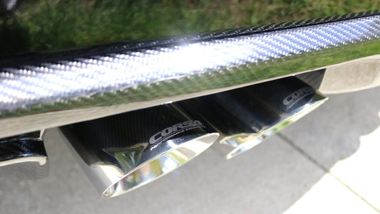Corsa Performance 16-18 Cadillac Ats-V 3.6T 4in Polished Sport Axle-Back Exhaust
