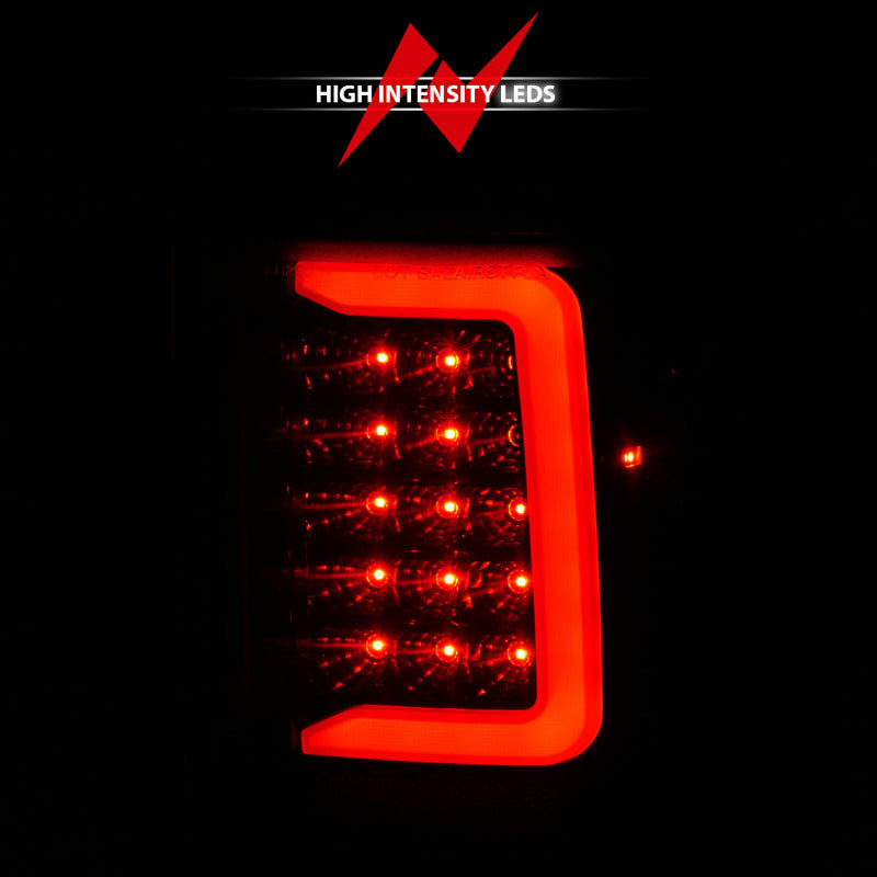 ANZO 1993-1997 Ford Ranger LED Tail Lights w/ Light Bar Black Housing Clear Lens 311359