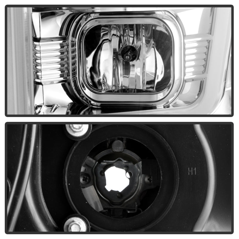 Spyder Ford F-250/350/450 08-10 V2 High-Power LED Headlights-Switch Back-Chrome