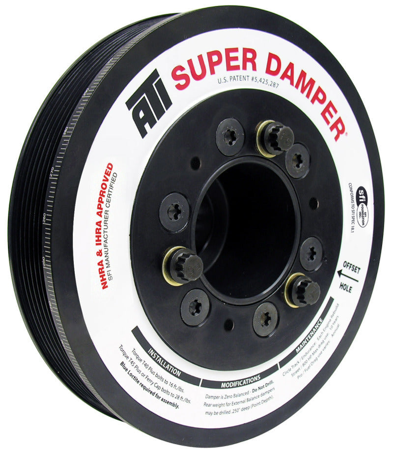 ATI Damper - 7.48in - Alum - 6 Grv - Dodge - 05-10 - 17 Per OD - Non VVT 6.1L/392/426
