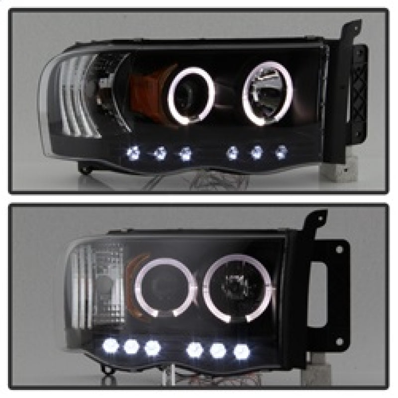 Spyder Dodge Ram 1500 02-05/Ram 2500 03-05 Projector Headlights LED Halo LED Blk