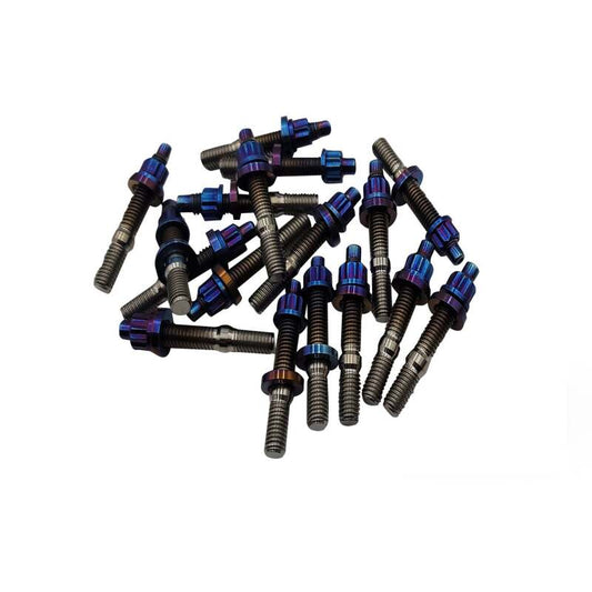 BLOX Racing Xtreme Burnt Titanium Studs M8x1.25x65mm 8 Piece Set BXFL-00309-8-TI-B