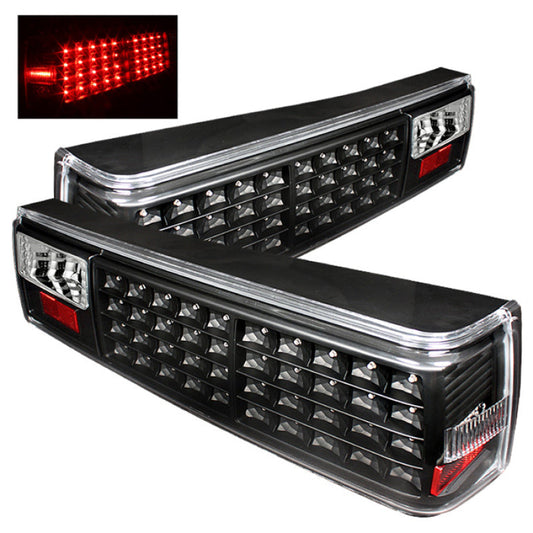 SPYDER Xtune Ford MUStang 87-93 LED Tail Lights Black ALT-ON-FM87-LED-BK 5012975