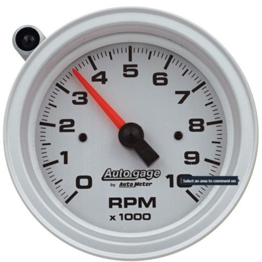 AutoMeter Tachometer Gauge 10K RPM 3 3/4in Pedestal w/Ext. Shift-Light — 1QY47