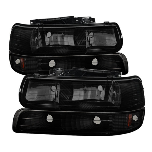 SPYDER Xtune Chevy TahOE 00-06 Amber Crystal Headlights w/ Bumper Lights Black Smoke HD-JH-CSIL99-SET-BSM 9030246