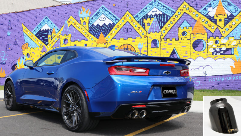 Corsa Performance 2016 Chevrolet Camaro SS 6.2L V8 2.75in Black Xtreme Axle-Back — 0W296