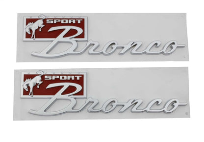Ford Racing Bronco Sport Script Fender Badge Kit M-1447-BSPRT