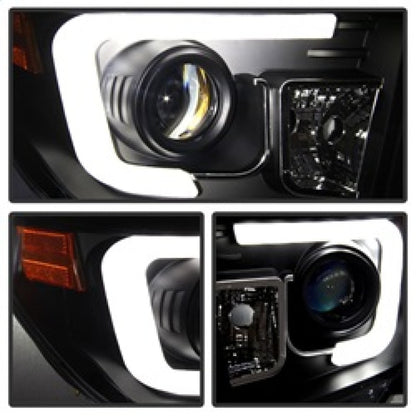 Spyder Toyota Tundra 2014-2016 Projector Headlights Light Bar DRL Black