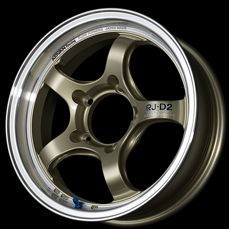 Advan RG-D2 15x8.0 / +35 Offset / 4x100 / 63mm Bore / Machining and Champagne Gold YAT5G35ACG