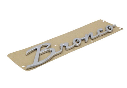 Ford Racing 21-23 Bronco Script Fender Badge - Silver M-1447-BSS