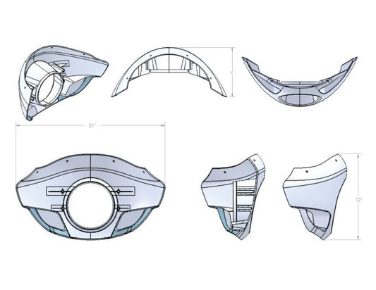 Burly Brand Touring Sport Fairing Standard B10-2002