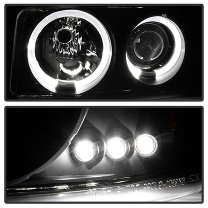 Spyder GMC Sierra 1500/2500/3500 99-06 Projector Headlights LED Halo LED Black