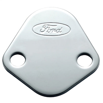 Ford Fuel Pump Block-Off Plate Chrome w/Ford Logo FRD302-290