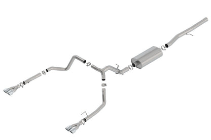 Borla 19 Chevrolet Silverado/GMC Sierra 1500 6.2L SS Touring Catback Exhaust - Square Chrome Tips 140782