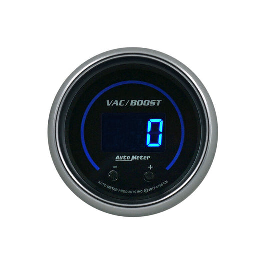 Autometer 52.4mm Black Switchable 0-1600 PSI / 0-110 BAR Vacuum/Boost Cobalt Elite Digital Gauge 6758-CB