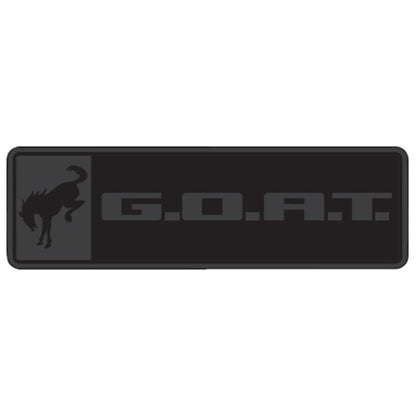 Ford Racing Bronco/Bronco Sport G.O.A.T. Badge - Black/Black M-1447-GOATBLK