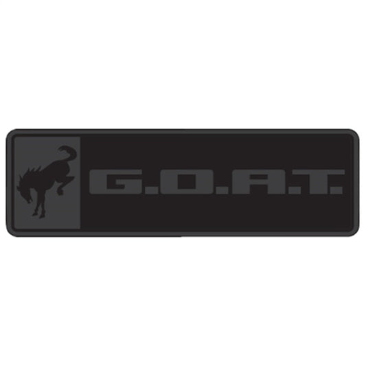 Ford Racing Bronco/Bronco Sport G.O.A.T. Badge - Black/Black M-1447-GOATBLK