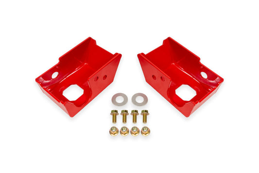BMR Suspension BMR 2021+ Ford Bronco (Exc. Bronco Sport) Rear Shock Mount Skid Plates - Red SG1860R