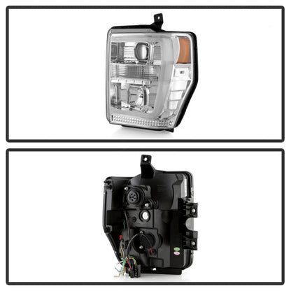 Spyder Ford F-250/350/450 08-10 V2 High-Power LED Headlights-Switch Back-Chrome