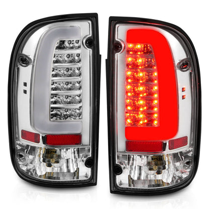 ANZO 1995-2004 Toyota Tacoma LED Taillights Chrome Housing Clear Lens (Pair) 311355