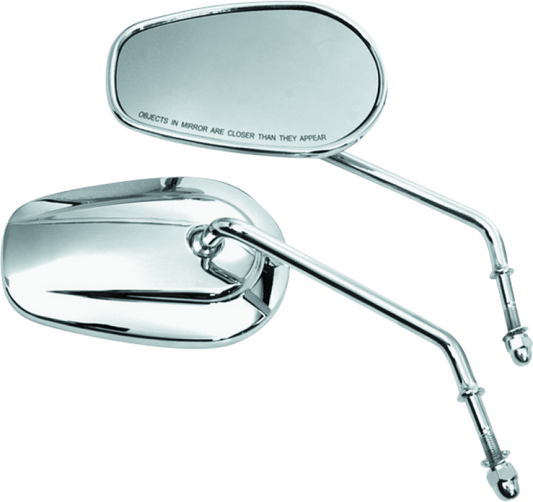 Bikers Choice Tapered Long Stem Mirrors Chr 482006