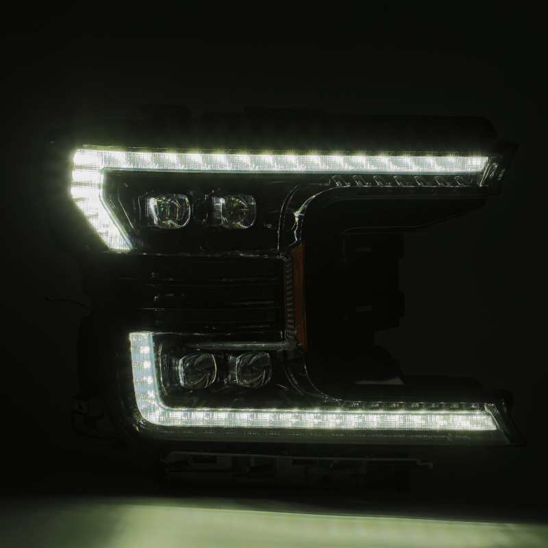 AlphaRex 18-20 Ford F-150 NOVA LED Proj Headlight Plank Style Alpha Blk w/Activ Light/Seq