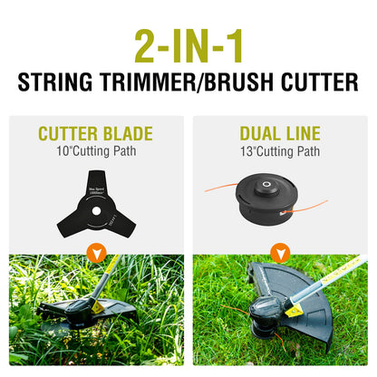 PowerSmart 40V 13" Cordless Brush Cutter w/ Battery & Charger DB2501