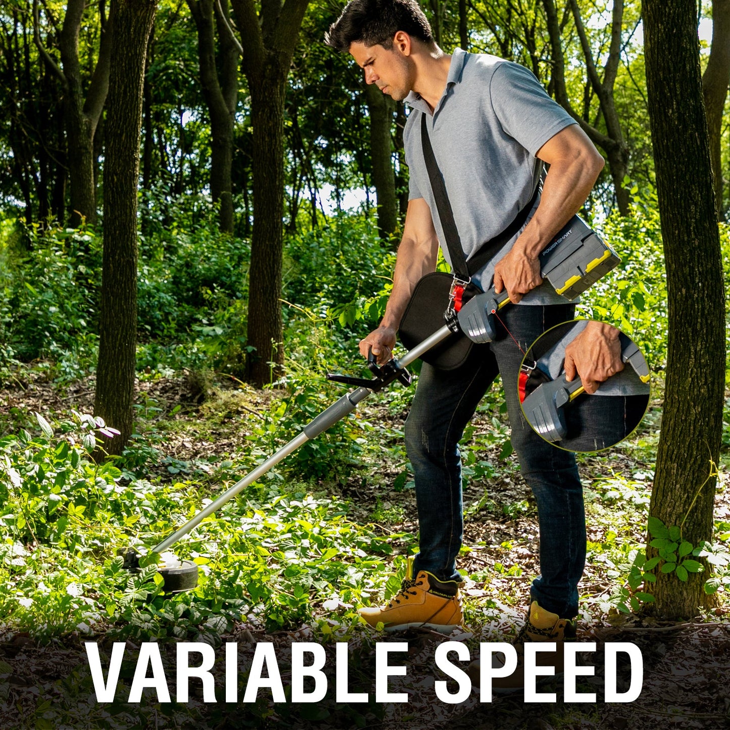 PowerSmart 40V 13" Cordless Brush Cutter w/ Battery & Charger DB2501