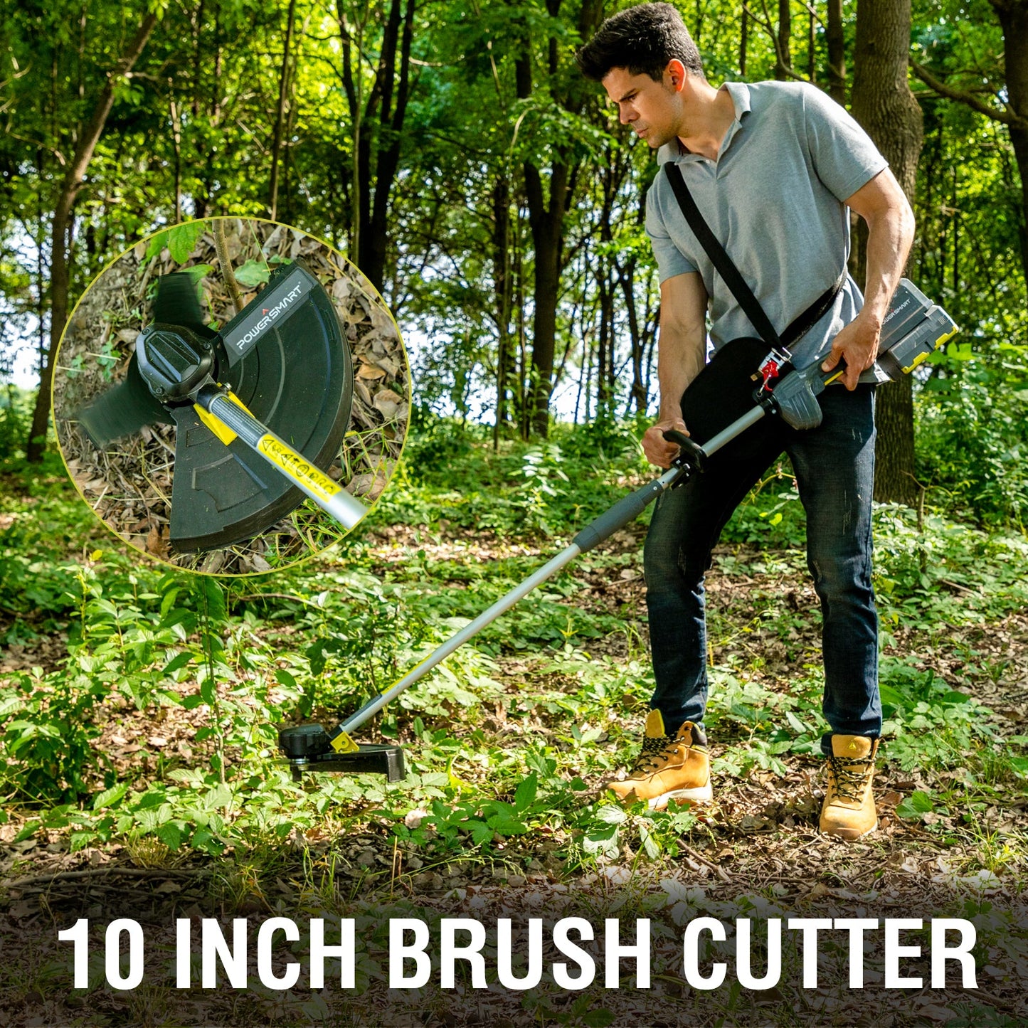 PowerSmart 40V 13" Cordless Brush Cutter w/ Battery & Charger DB2501