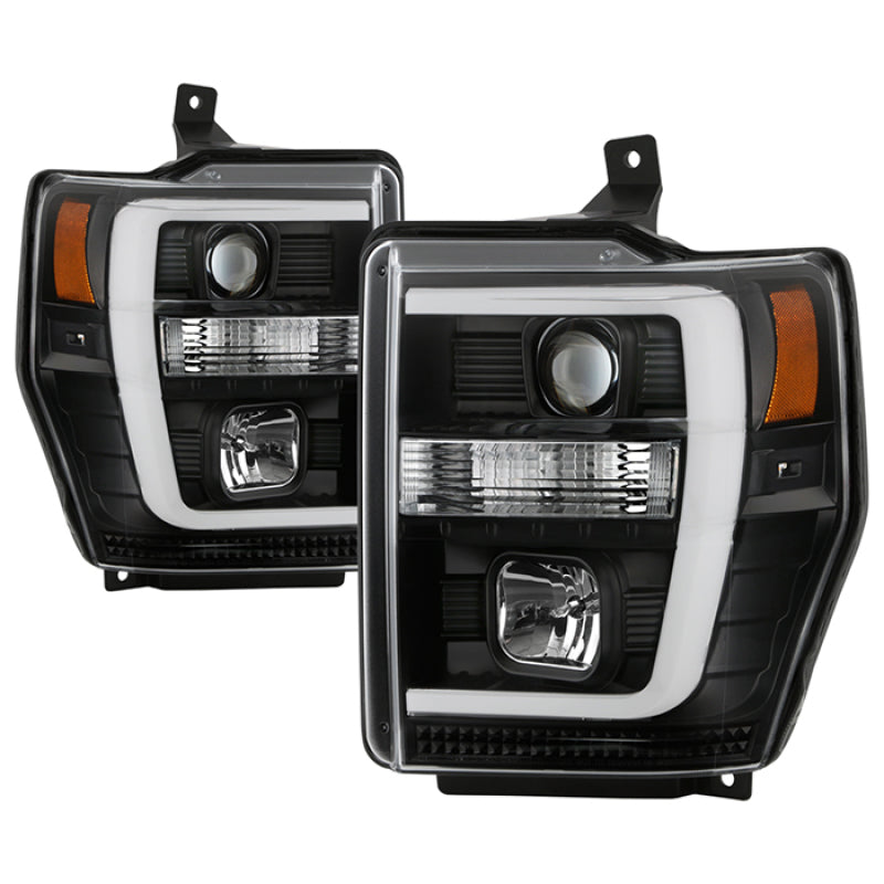 Spyder Ford F-250/350/450 08-10 V2 High-Power LED Headlights-Switch Back-Black