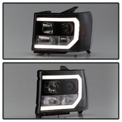 Spyder GMC Sierra 1500/2500/3500 07-13 V2 Projector Headlights- Black PRO-YD-GS07V2-LBDRL-BK 5083630