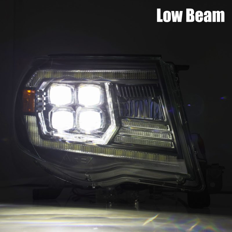 AlphaRex 05-11 Toyota Tacoma NOVA LED Projector Headlights Plank Style Chrome