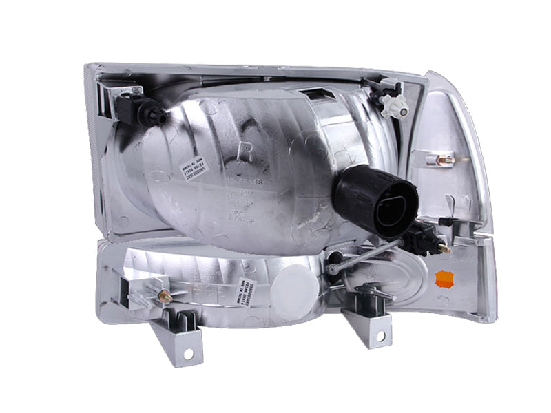 Anzo 2000-2004 Ford Excursion Crystal Headlights Chrome w/ LED 1pc — 14H1C
