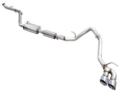 AWE Tuning AWE Exhaust for 4th Gen Toyota Tacoma Dual Chrome Silver Tips 3015-32254