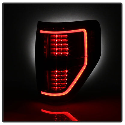 SPYDER xTune 09-14 Ford F-150 Light Bar LED Tail Lights - Black (ALT-JH-FF15009-LBLED-BK) 9042188