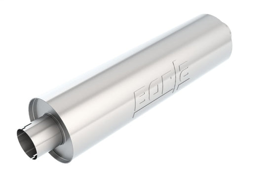 Borla Heavy Duty (Truck) Muffler - 3in Center-Center 24in x 6.75in Round (Notched) 400500