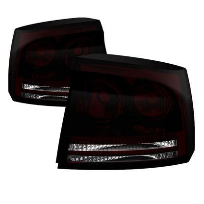 SPYDER Xtune Dodge Charger 05-08 OEM Style Tail Lights Dark Red ALT-JH-DC05-OE-RSM 9033131