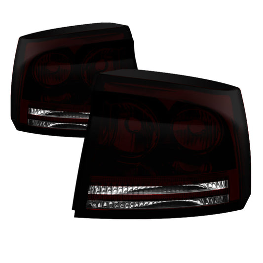 SPYDER Xtune Dodge Charger 05-08 OEM Style Tail Lights Dark Red ALT-JH-DC05-OE-RSM 9033131